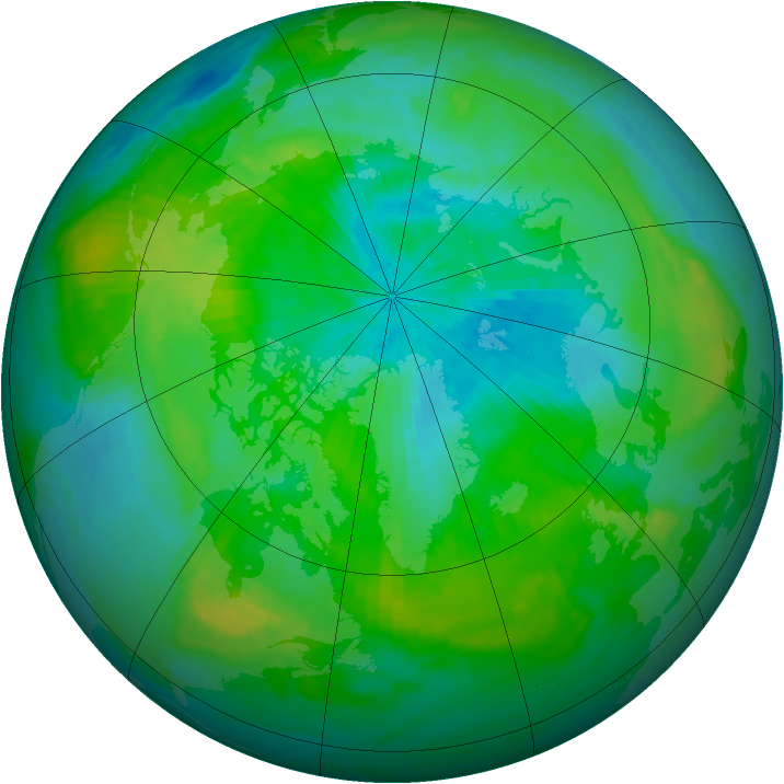 Arctic ozone map for 03 September 1998